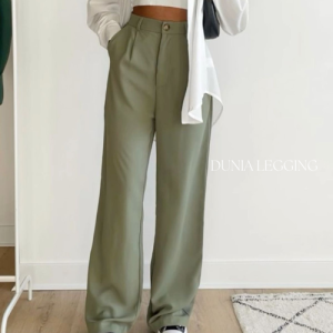 Celana Loose Pants Trousers Wanita Celana Anti Kusut Celana Kulot Wanita Celana Kantor Formal/Casual