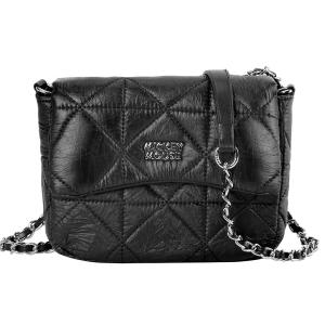 Disney Mickey Mouse Shoulder Bag Quilt Stitch Elegant Luxurious High Quality Logo Metal Woven Design Leather For Women