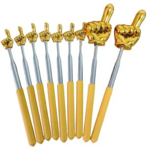 NOBLELYN Non-Slip Handle Retractable Reading Stick Finger Design Extendable Teaching Stick Lightweight Pointing Rod Teacher Classroom Tool