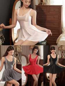 AHR/Gaun Tank Sepandeks Bodycon SeksiTanpa Lengan Klab Malam Pesta Lingeri  Suspender Tipe-A rayuan