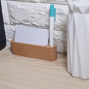 1-3 Grids Multi-purpose Wooden Business Card Holder Business Memo Pad Cards Stand Box For Business Exhibition Table
