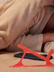 Lazy Phone Stand No Arm Pressure Sturdy Side-lying Phone Holder Creativity Portable Printing Plastic Horizontal Phone Holder Bed Sofa