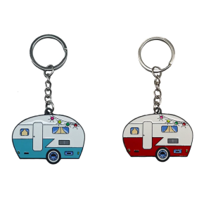 Elegant Double Sided Metal Keychain Outdoor Enthusiast Gifts Waterproof Designs Camping Fashion Accessory