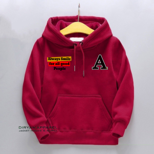 Hoodie Anak inisial usia 2-12 tahun Laki Lkai - perempuan bisa Reques inisial A - Z Fashion santai