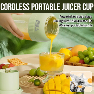 Cordless Portable Juicer Cup Portable USB Rechargeable Juice Blender Mixer Small Size Travel Blender Mini Ice Blender