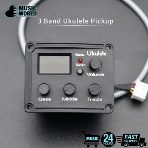3 Band Electronic Ukulele Pickup Preamp mini Guitar EQ Equalizer Tuner System with LCD Display General Accessories