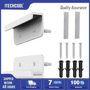 【NEW】 2 Pcs Wall Mount Bracket Fixed by Adhesive Or Screw Stabilizer Tablet Holder for IPad/iPhone 15 14/Samsung/Xiaomi/Lenovo