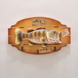 PELLETIZING Unique Simulation Fish Pendant Handmade Realistic Fish Decor Hook Retro Wood Fish Wall Hanging Ornaments Wall Decoration