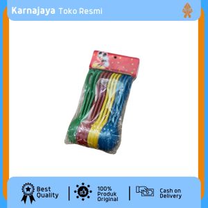 Set Sendok Plastik Warna 12 Pcs - Ideal untuk Es Krim dan Yogurt - Dapur Makan