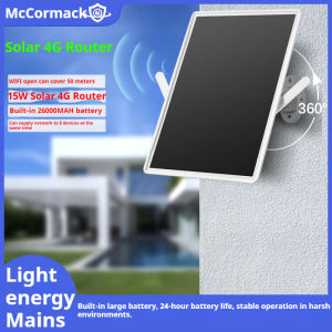 Solar Powered 4G LTE WiFi Router with SIM Card Slot Portable Mobile Hotspot for Camping & Outdoor No Setup Required