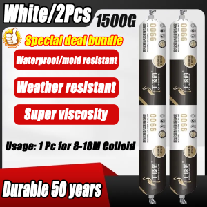 Strong silicone sealant Waterproof silicone sealant 750g Structural adhesive High adhesion Quick-drying Mildewproof Perfectly suitable for doors and Windows Roofs Walls Glass Tiles Stone and more