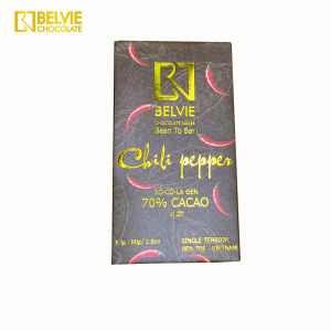 Socola đen vị ớt Belvie 70% cacao 80g