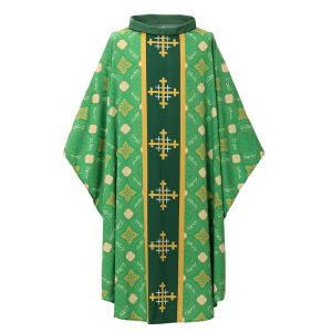 [YiNiu]Men S Church Pastor Celebrant Chasuble Priest Vintage Robe Gown Cape Cassock Vestment