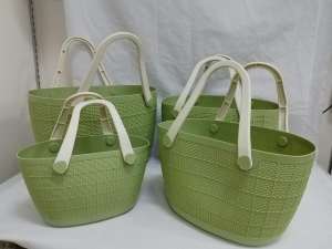 FASHIONABLE LARGE CAPACITY FLEXIBLE HANDBAG SHOPPING BASKET/BEACH BAG/CASUAL HAND BAG