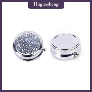 [huguosheng] Travel Metal BOX ยาใส่กล่องบรรจุเครื่องประดับกล่องเก็บของ