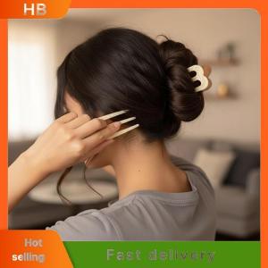 HB French Hair Pins For Women U Shaped Hair Forks Vintage Hairstyle Accessories Fashion 3 Prong Bun Hair Sticks Headwear