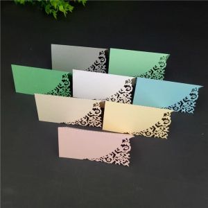 MINIS 10pcs Blank Wedding Table Place Cards  Cut Paper Number Name Card Reception Table Cards Folded Tent Cards Wedding Birthday Party Decoration