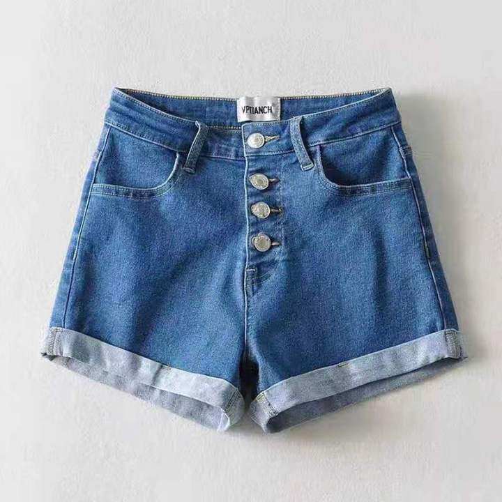 Sexy high-waisted denim shorts maong jeans loose Korean style hot ...