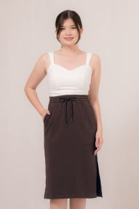 RIMINI -Bawahan Wanita Rok Span Basic Simple Slid Samping Size XS-XL -  Marri Skirt 85855