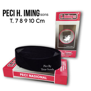 Peci Haji Iming Tinggi 7 cm 8 Cm 9 Cm 10 Cm Kupyah Songkok Hitam Polos Ac Premium