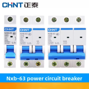 CHNT CHINT NXB-63 NXB-125 1P 2P 3P 4P AC 230/400V Miniature Circuit Breaker C 6 10 16 20 25 32 40 63A Overload Protector DZ47 C Style Air Switch