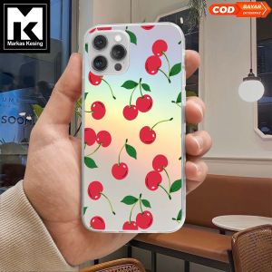 Case Hologram Infinix Smart 8 Hot 40i Hot 40 Pro Hot 9 Play Note 30 4g Hot 30i Motif ( BUAH  ) Softcase Hologram Bening Tebal - Clear Case 2MM - Sofkes Hp - Kesing Lucu - Casing Viral