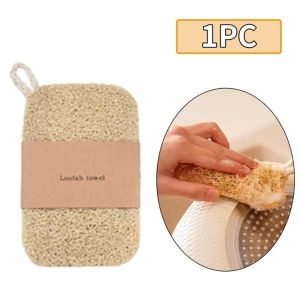 【10Pcs】Natural Luffa Sponge Dish Washing Cloth – Eco-Friendly Biodegradable Loofah Scrub Pad Non-Scratch Kitchen Cleaner for Pots Pans & Tableware Quick-Drying Plant-Based Scrubber Household Essential ECILY