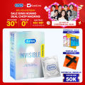[20H 5.6-23H59 6.6 - Voucher 50K] Bao Cao Su Durex Invisible Siêu Mỏng, Size 52 mm, Hộp 16 Bao Mới Ra Mắt - Hộp Lớn Siêu Tiết Kiệm. 
