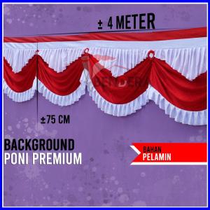 BENDERA BACKGROUND PONI 4 METER (5 GELOMBANG)