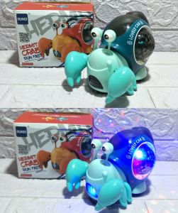mainan robot siput disko jalan dengan suara dan lampu mainan lucu crab toys electric toys music and sound light mainan musikal anak mainan edukasi maiinan robot disko