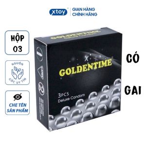 Bao Cao Su Goldentime Siêu Gai Tăng Khoái Cảm Hộp 3 Bao