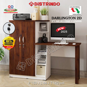 Meja Belajar / Meja Kerja / Meja Tulis 3in1 Serbaguna ada Rak Laci Lemari Bahan Tebal Mewah Murah