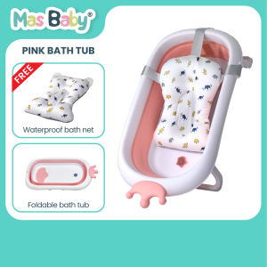 Mas Baby Folding Collapsable Bath Tub Set Shower Besen Tab For Newborn Tempat Mandi Bayi Baldi Lipat Wash Tube 婴儿宝宝折叠浴盆洗