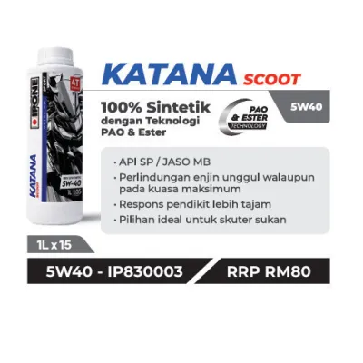 IPONE KATANA FULL SYNTHETIC * 1L * [ 5W40 ] 5W-40 / 5 W 40 4T ENGINE OIL SCOOTER
