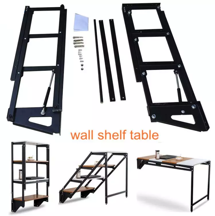 murphy table, wall shelves table, foldable table, spacesaver table
