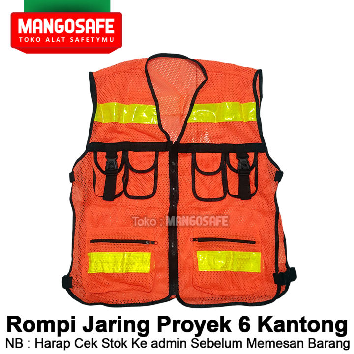 Rompi Orange Vests Jual Rompi Safety Kombinasi Orange Techno