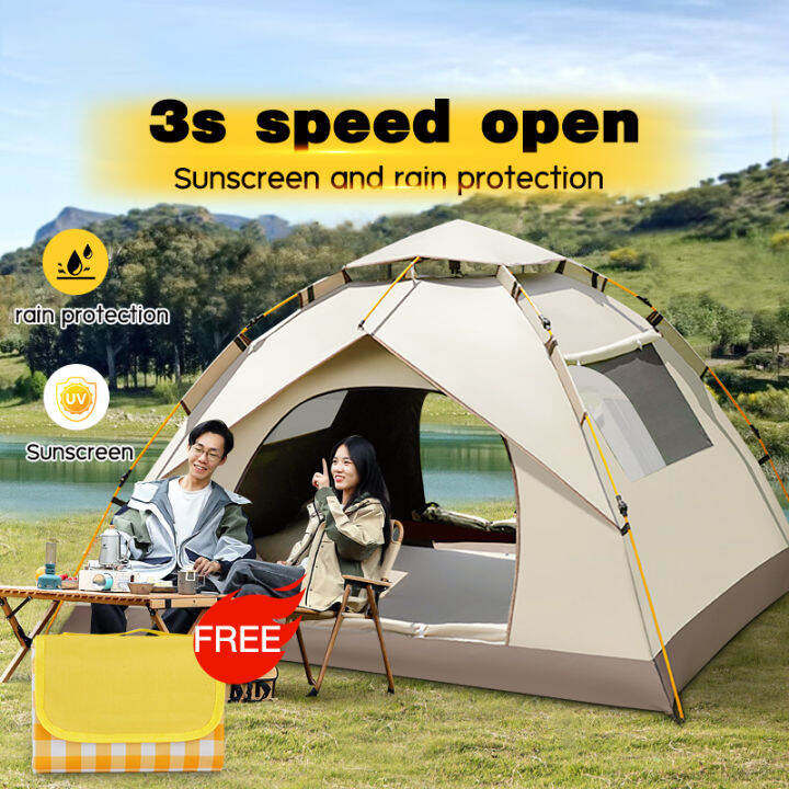 Camping tent 2/4/6 person outdoor dome tent picnic camping portable ...