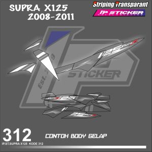 SUPRA X 125 2008-2011 (COD) STIKER STRIPING MOTOR HONDA SUPRA X 125  HOLOGRAM DAN TRANSPARAN