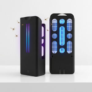 US Plug Electric Flying Bug Trap Mosquito Gnat Catcher 365nm To 395nm UV Light Attractant Physical Sticky Pad Insect KillerChild Safe Silent Operation Wide Voltage