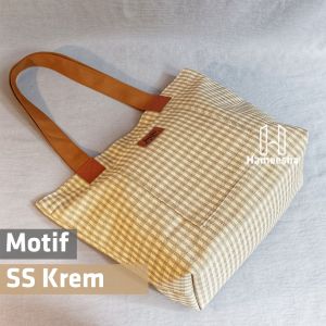 Tote Korean style wanita Totebag perempuan ibu ibu cewek tali webing untuk kuliah kerja sekolah arisan kondangan belanja belanjaaan mukena pengajian bepergian piknik bahan kain tebal resleting TSW TW