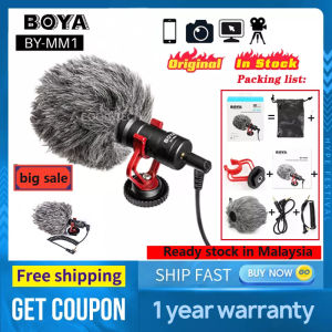 BOYA BY-MM1 Microphone Cardioid Shotgun for IP Android Smartphone Canon Nikon Sony DSLR Camera Consumer Camcorder PC Mic