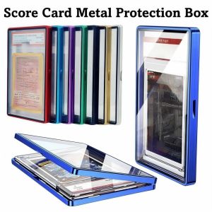 DETER CAPITAL60DE1 โปร่งใส ตัวป้องกันการ์ดที่ได้รับการจัดอันดับ PSA/CGC ป้องกันรังสียูวี โครงอลูมิเนียม กล่องแม่เหล็ก เอกสิทธิ์ ทนทาน กระเป๋าใส่บัตร จอแสดงผลการ์ด