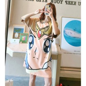 K.Store Korean Daster Sleepwear for Girls Women Plus Size Dress (FREESIZE) new 2022 sale
