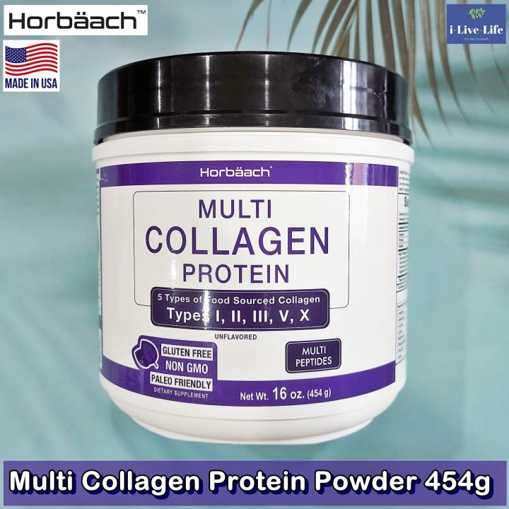 มัลติ คอลลาเจน โปรตีน แบบผง Multi Collagen Protein Powder 454g
