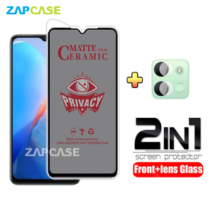 PAKET 2in1 Anti Gores Layar Privacy Infnix Smart 7 Free Tempered Glass Camera Lens
