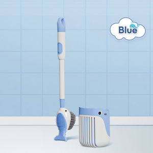 แปรงขัดชักโครก ที่ขัดส้วม หัวแปรงทรงหางปลา มีฐานแบบดูด มาพร้อมกับรูระบายน้ํา ติดผนัง สามารถฉีดน้ำยาทำความสะอาดได้