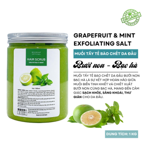 Muối Tẩy tế bào chết da đầu Bạc Hà giảm gàu giảm rụng giảm ngứa muối Tẩy tế bào chết tóc detox da đầu cho spa
