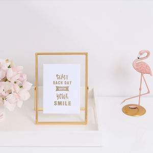 [Boxocraftph] 5x7 6x8 8x10 Antique Vintage Style Brass and Glass Metal Picture Frame (Vertical)