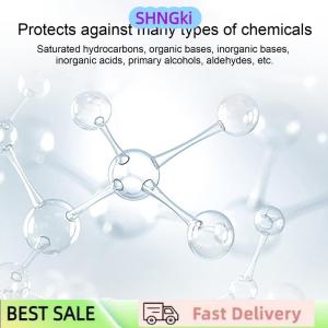 SHNGki 1Pair Thick Nitrile Gloves - Chemical Acid Resistant Waterproof Long Sleeve Gloves For Gardening Chemical Painting Latex Free