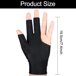 Billiard Gloves Left Or Right Hand 3 Finger Glove Snooker Billiard Cue Glove Lycra Anti Skid High Elasticity Spandex Lycra Snooker Billiard Cue Glove